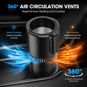 2026 High‑Performance Car Heated & Cooled Cup – 360° Air Circulation, USB Powered, Universal Cup‑Holder Fit, Anti‑Slip Base