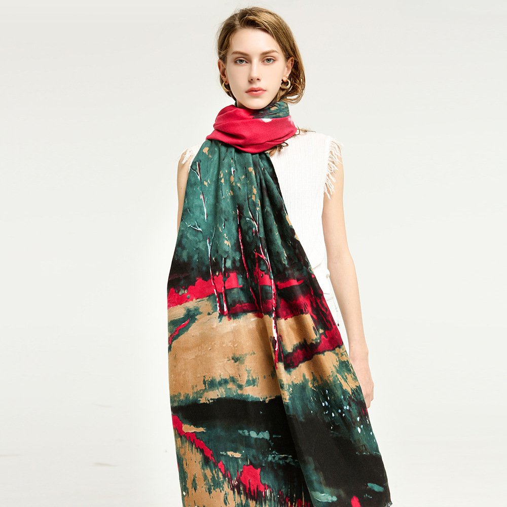 Vintage Floral Scarf