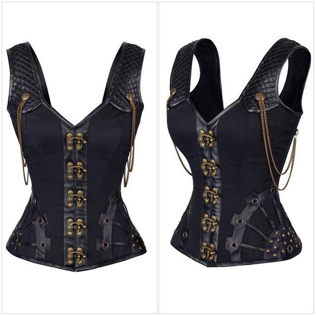 Steampunk Rebellion Corset - Waist Cinching & Body Shaping Corset