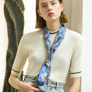 Luxurious Silk Dot Scarf for Women