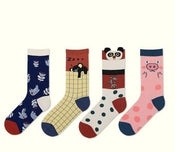 Cute Cartoon Socks for Women - Breathable Cotton