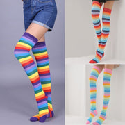 Vibrant Rainbow Striped Socks for Women