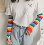 Rainbow Sun Protection Sleeves for Women
