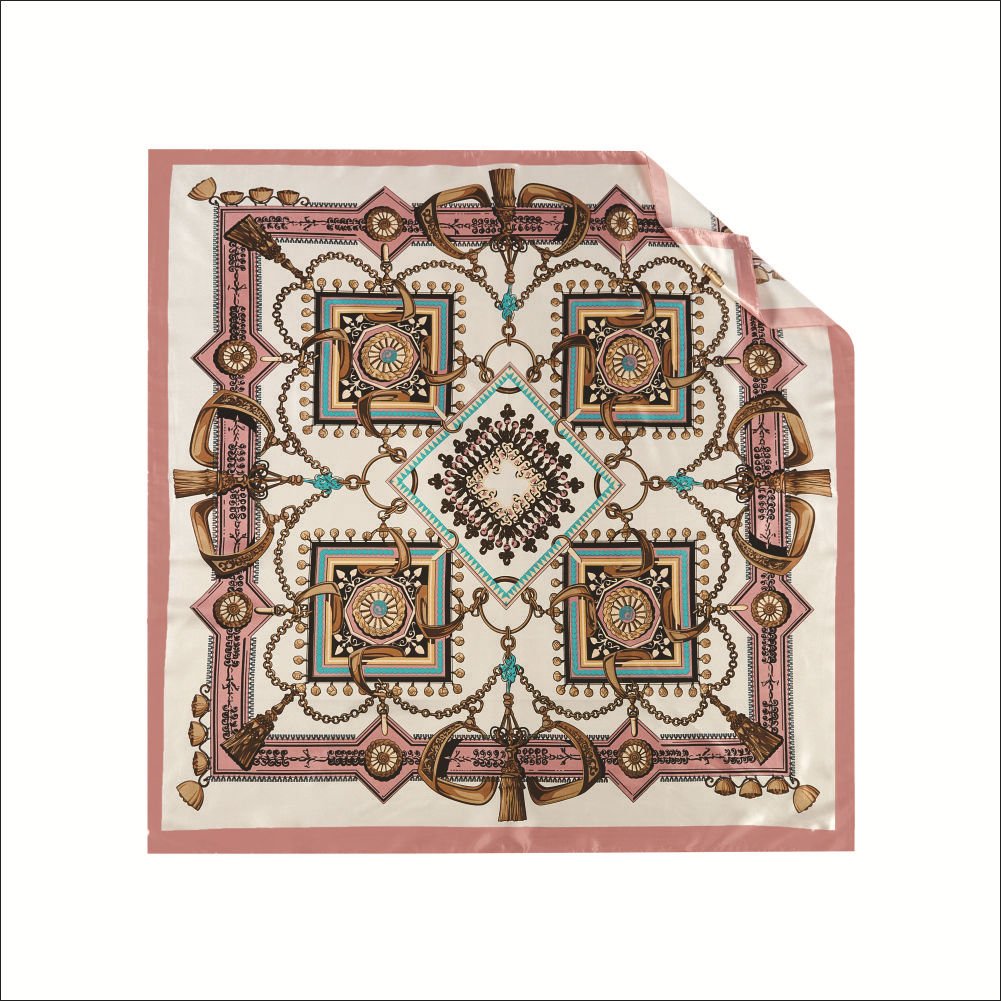 Stylish Square Scarf with Tassel Chain
