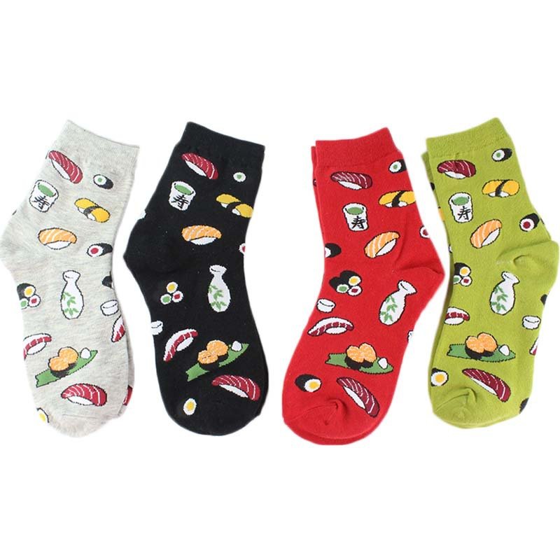 Fun Cartoon Food Socks for Women