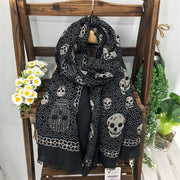 Bold Skull Scarf - Large Print, Oversized Design