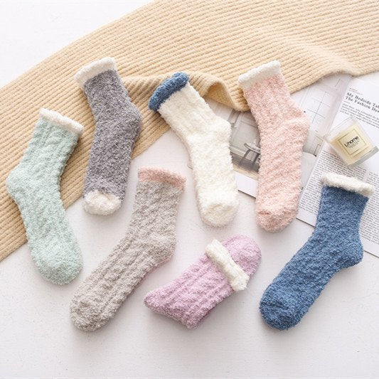 Soft Coral Fleece Women's Socks
