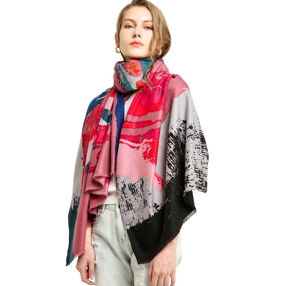 Graffiti Satin Scarf for Women