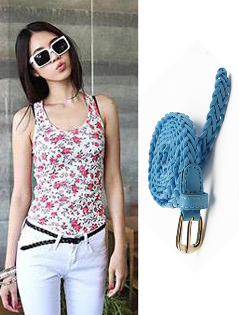 Timeless Woven Belt with Oval Buckle