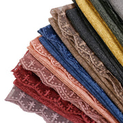 Elegant Pearl Cotton Lace Scarf for Women