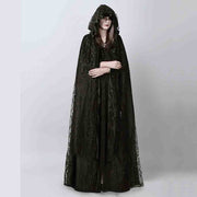 Halloween Lace Net Cape - Thin Long Cape for Women