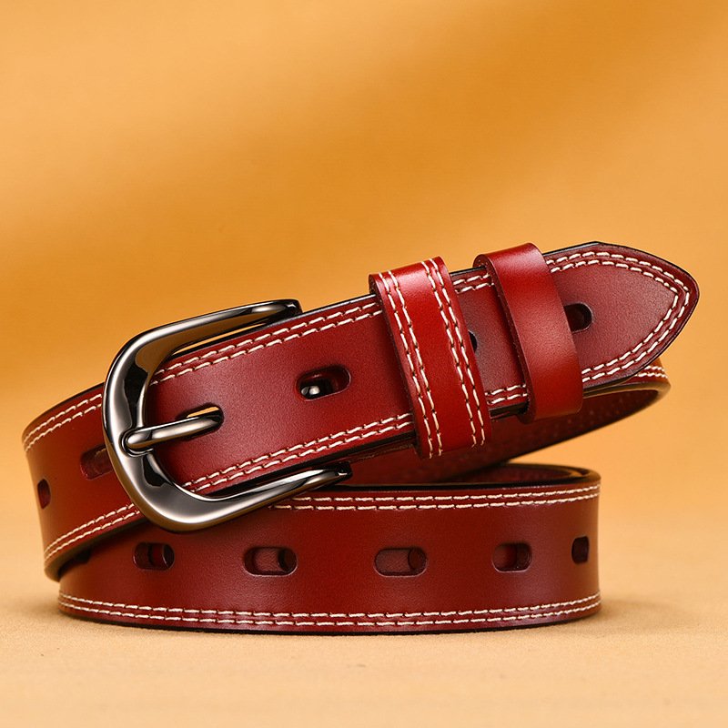 Fine Leather Korean Belt for Women