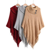 Luxurious Lapel Tassel Cloak Sweater