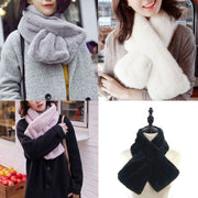 Warm Rabbit Faux Fur Collar Scarf