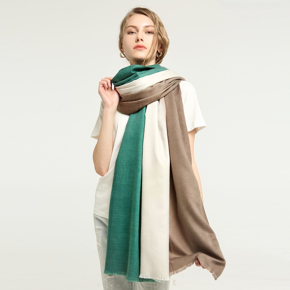 Gradual Color Women's Scarf for Cold Weather