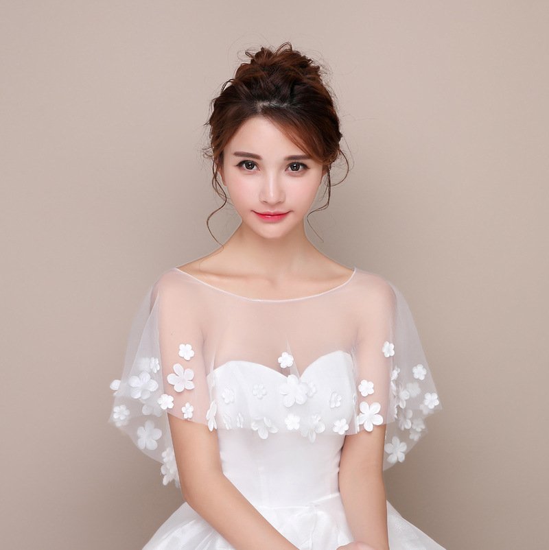 Delicate Petal Wedding Shawl