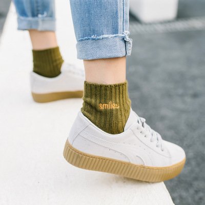 Soft Embroidered Cotton Socks for Women
