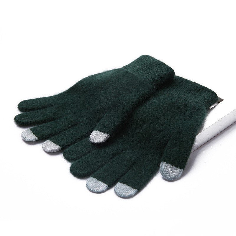 Split Finger Velvet Gloves for Men and Women
