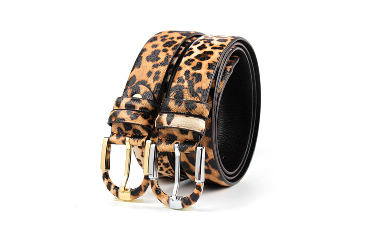 Leopard Leather Belt for Women - Stylish and Durable