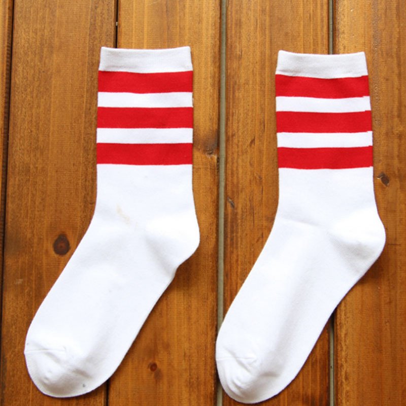 Cozy 3-Striped Cotton Socks for Women