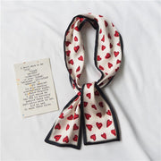 Polka Dot Satin Silk Scarf for Women