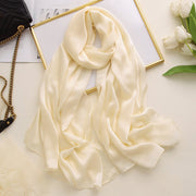 Add Chic to Any Outfit with Solid Color Satin Scarf