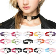 Heart-Shaped PU Leather Love Necklace