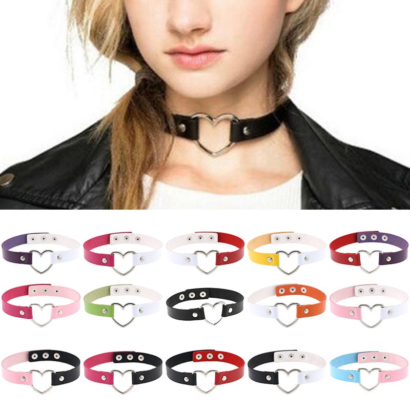 Heart-Shaped PU Leather Love Necklace