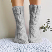 Warm Woolen Knee-High Socks for Women