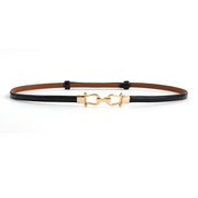 Adjustable Leather Belt with Buckle
