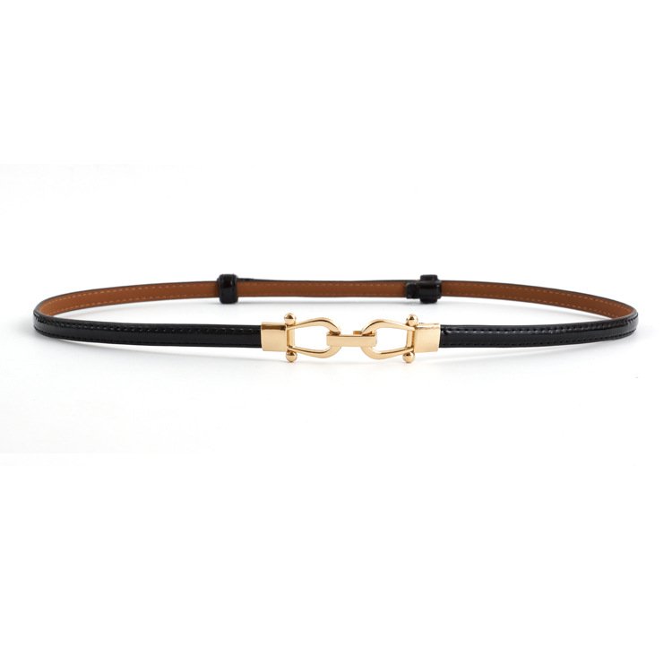 Adjustable Leather Belt with Buckle