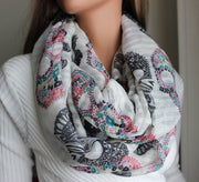 Vibrant Skull Scarf