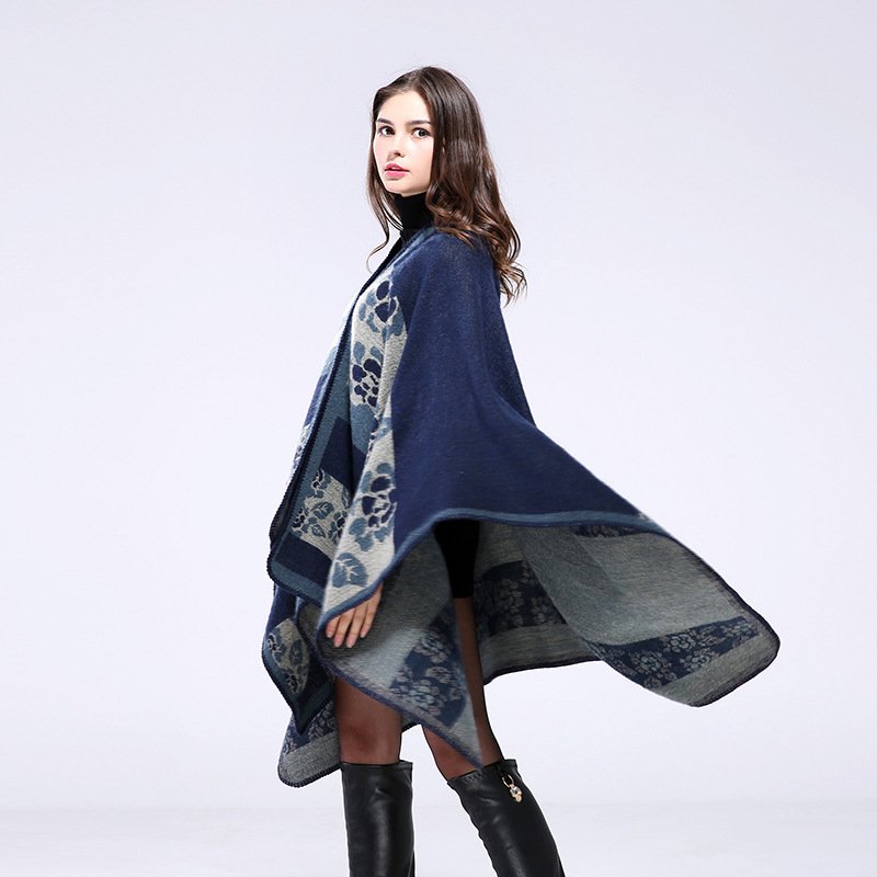 Warm Cashmere Shawl Cape