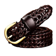 Hand-Woven Leather Belt for Women & Men