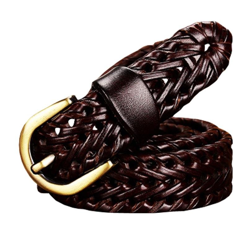 Hand-Woven Leather Belt for Women & Men