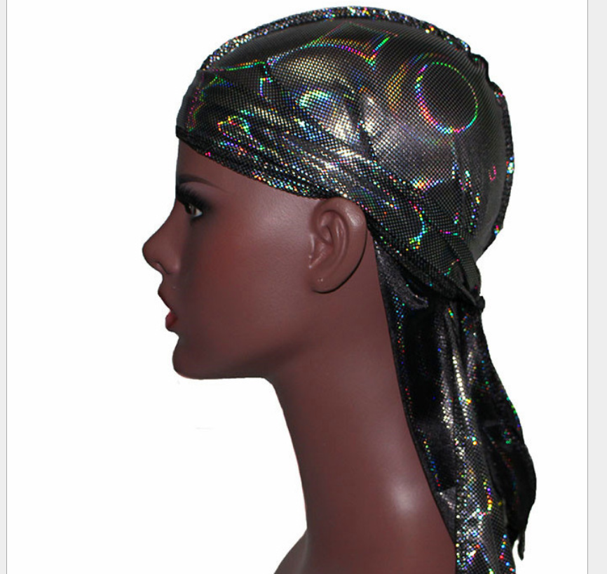 Sparkly Durag Headwear - Colorful Turban Bandanas for Men