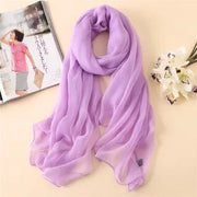 Beige Silk Shawl Scarf for Women