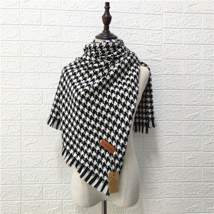 Warm Houndstooth Scarf