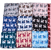 Whimsical Cat Print Scarf, Soft Rayon, Seasonless Chic, 180cm Long, 80cm Wide