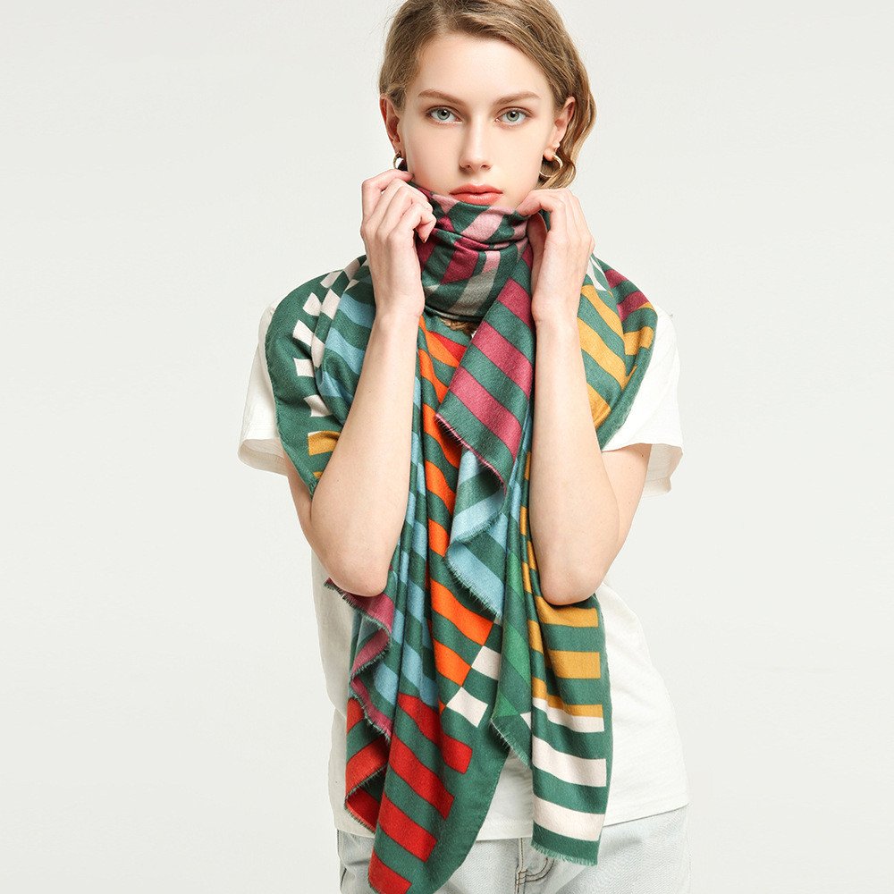 Elegant Dot Pattern Cotton Scarf Extra Large