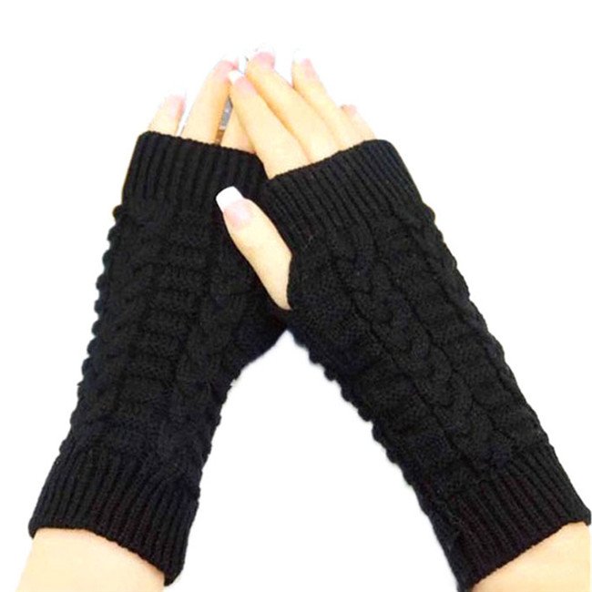 Warm Female Half Finger Gloves