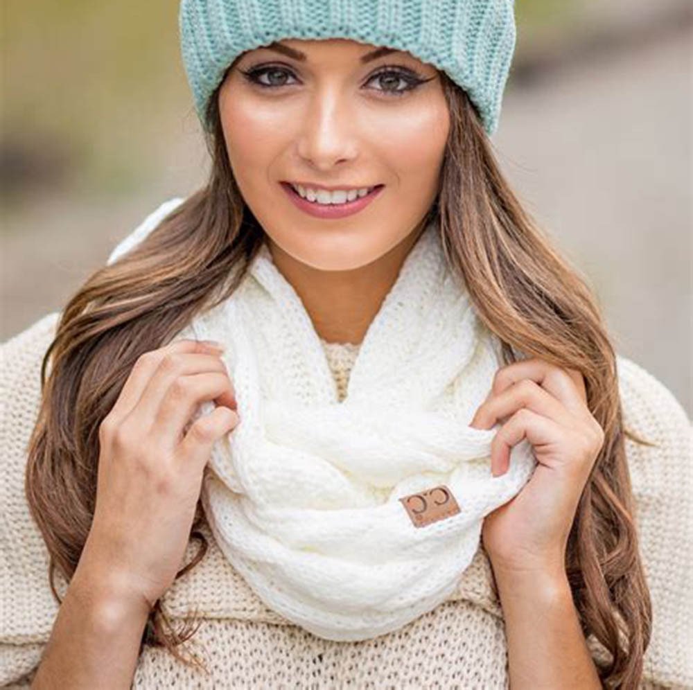 Wool Knit Scarf Collar