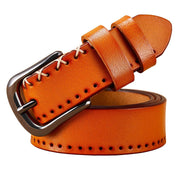 Stylish Women's Leather Belt with Pin Buckle