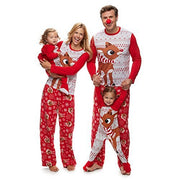 Casual Elk Print Family Suit Set for Men and Kids