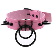 Rivet Buckle Spike Choker Necklace for Men & Women