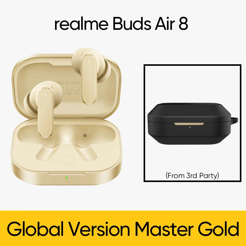 realme Buds Air 8 Global Version Active Noise Cancelling True Wireless Earphone Hours Battery Bluetooth 5.4 TWS Earbuds