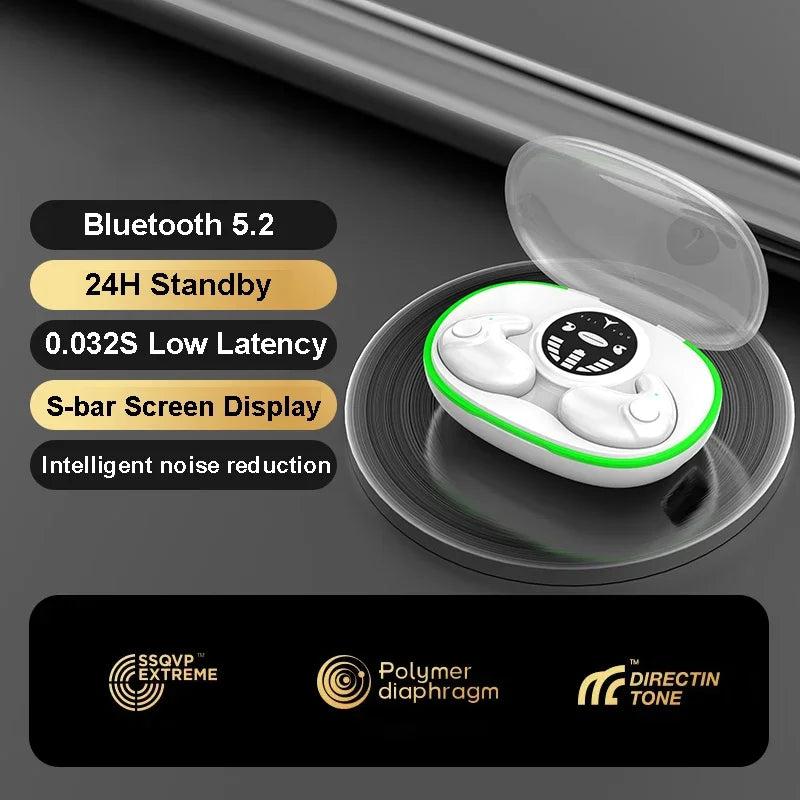 Bluetooth 5.3 In‑Ear Earbuds with IPX5 Waterproof Rating, Noise Reduction, Touch Controls and Invisible Design