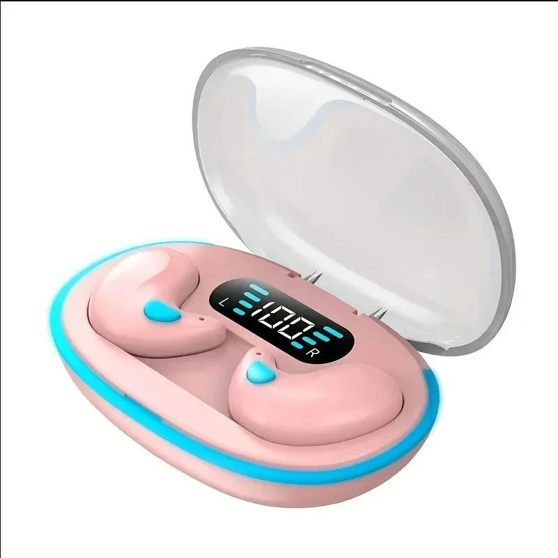 X55 Sleeping Wireless Mini Earbuds – TWS Bluetooth, Stereo, Hidden Design, Mic for HD Calls, Sport Use