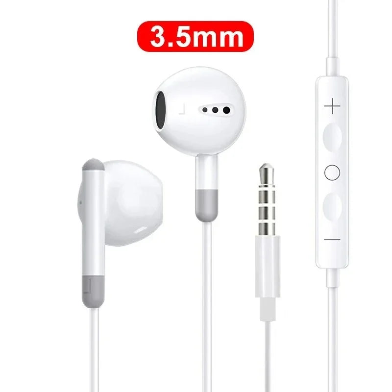 Wired In-Ear Earbuds with 3.5mm Plug – Compatible with iPhone 12‑15, Samsung and Xiaomi