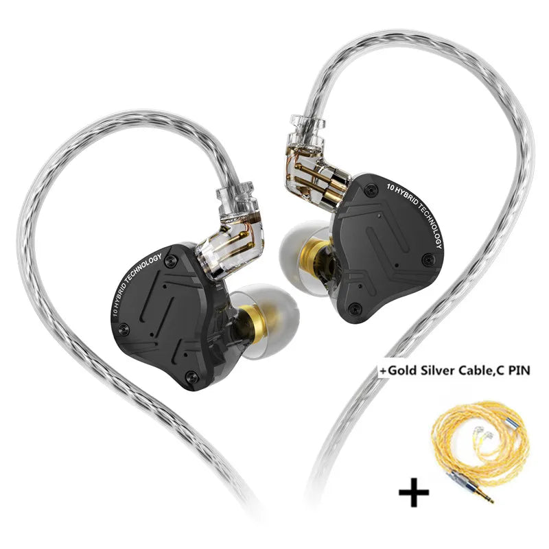 Hybrid Metal In‑Ear Earphones with Noise Cancelling and Bass Boost